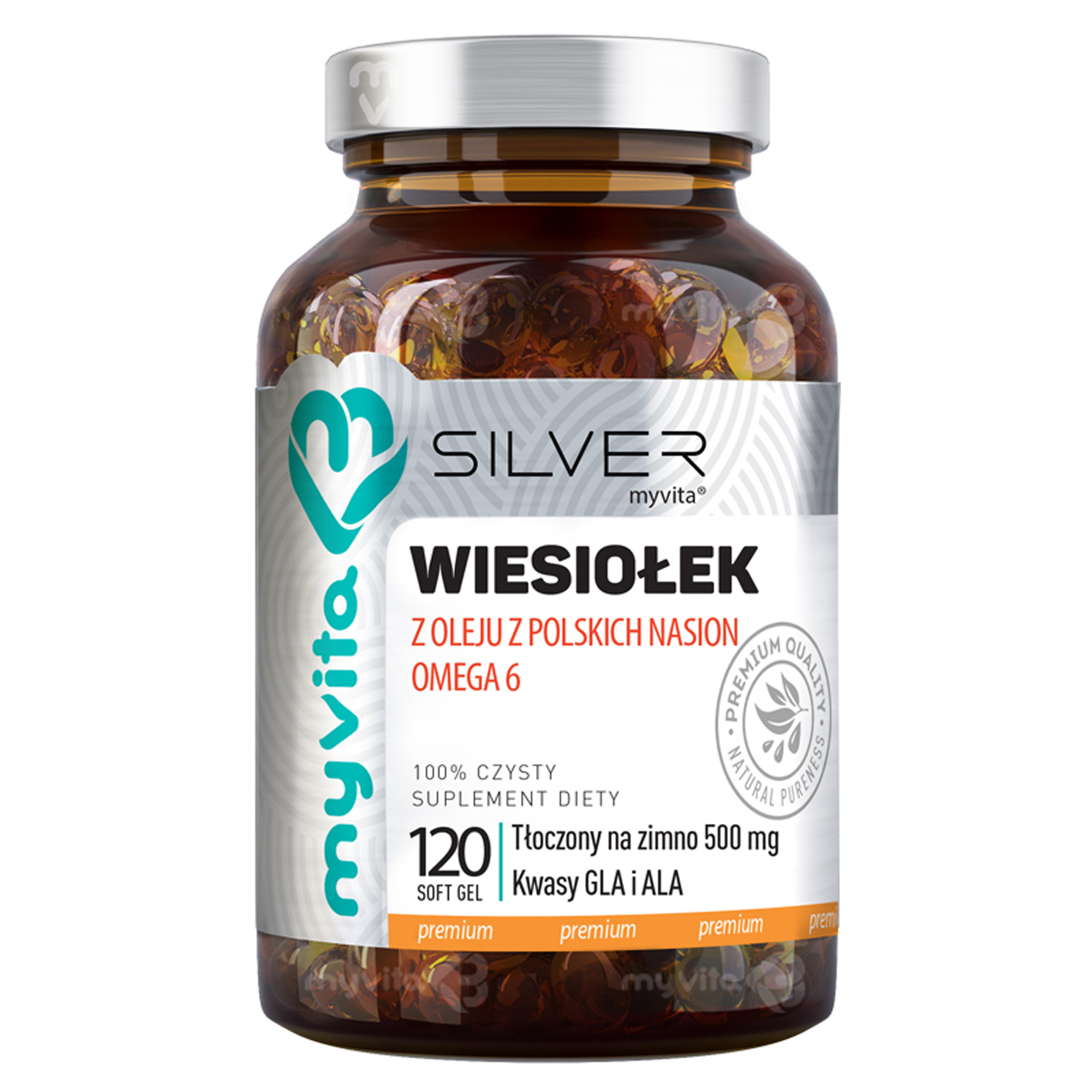 MyVita Silver 100% Olej z wiesiołka 500 mg, 120 kaps. zdjęcie