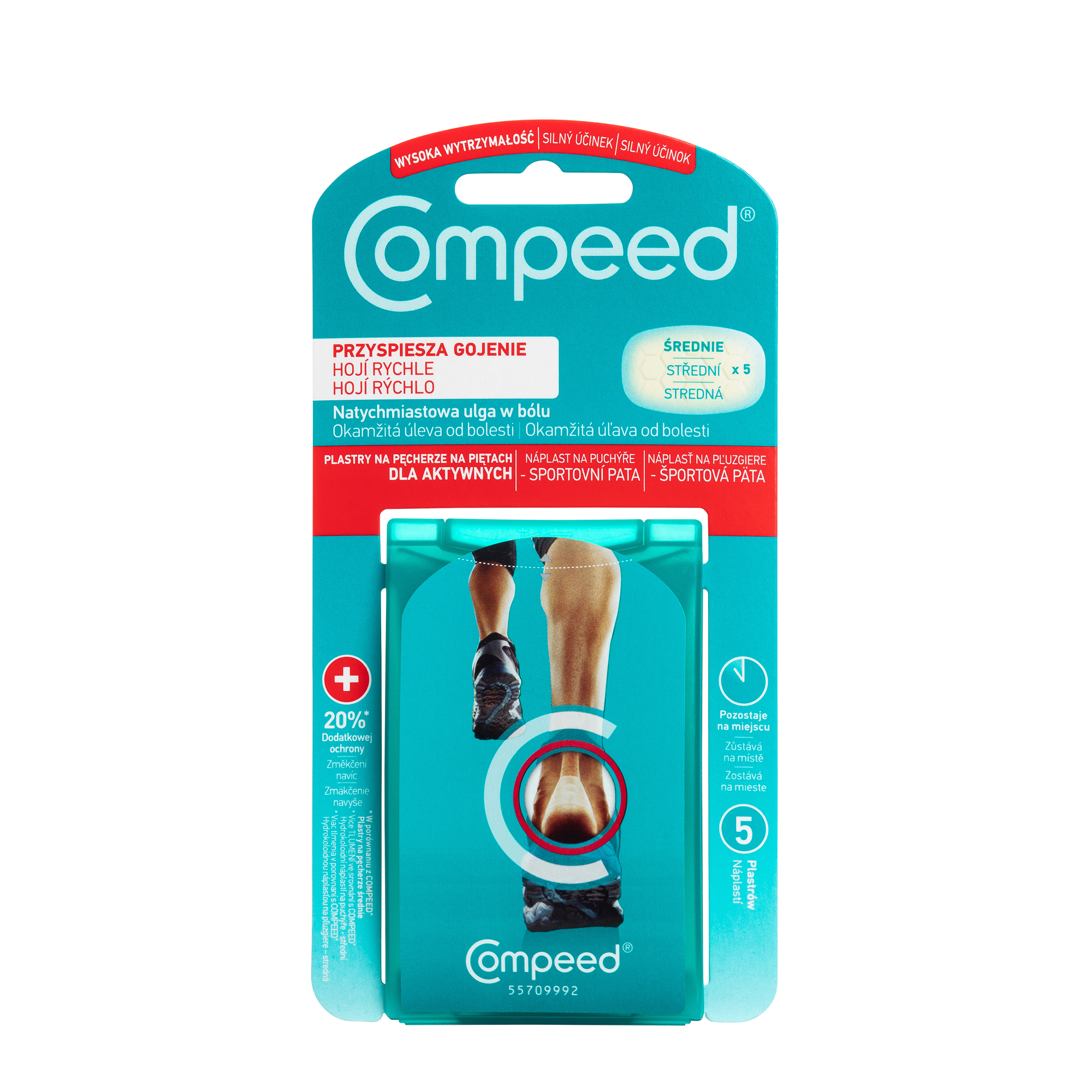 Compeed Extreme plastry na pęcherze na piętach średnie 5 sztuk zdjęcie