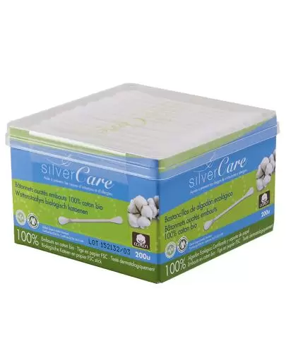 Masmi Silver Care patyczki higieniczne do uszu z organicznej bawełny 200 sztuk zdjęcie