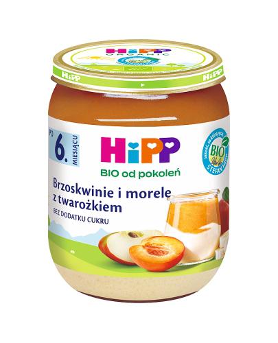 HiPP BIO od pokoleń, Brzoskwinie i morele z twarożkiem, po 6. m-cu, 160 g, cena, opinie, składniki zdjęcie