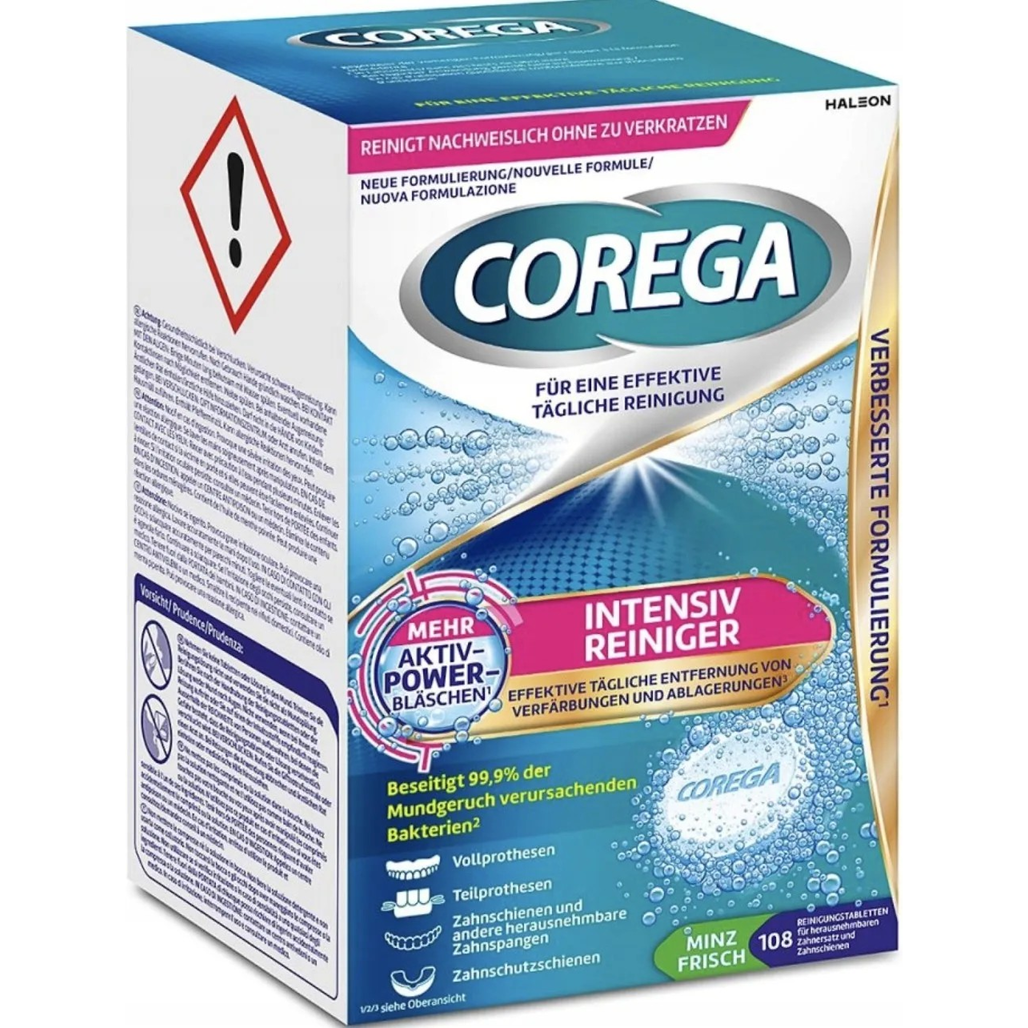 Corega Intensiv Reiniger, 108 tabletek musujących