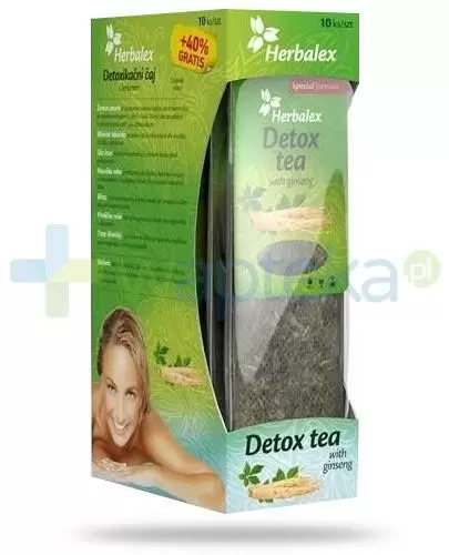 Herbalex Detox Tea herbatka ziołowa z żeń-szeniem 14 sztuk  zdjęcie