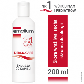 Emolium Dermocare, emulsja do kąpieli od 1. dnia życia, 200 ml