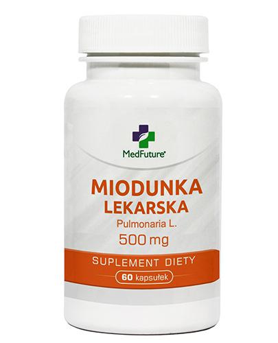 MedFuture Miodunka lekarska 500 mg, 60 kaps. na układ oddechowy cena, opinie, skład zdjęcie