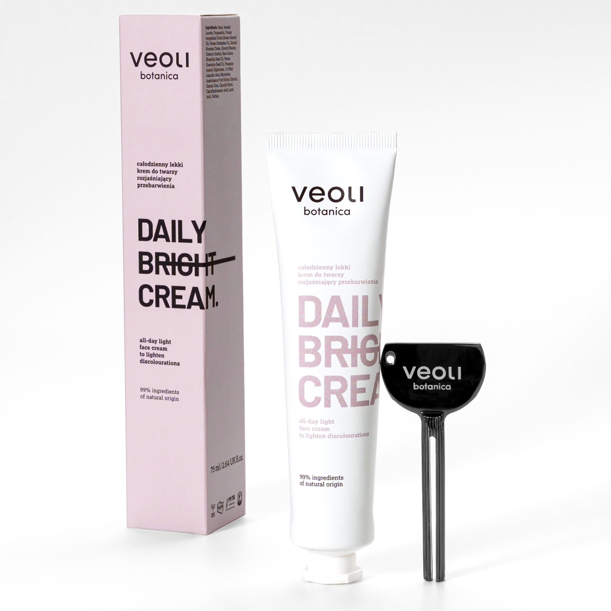 Veoli Botanica Daily Bright Cream Całodzienny lekki krem do twarzy rozjaśniający przebarwienia, 75 ml