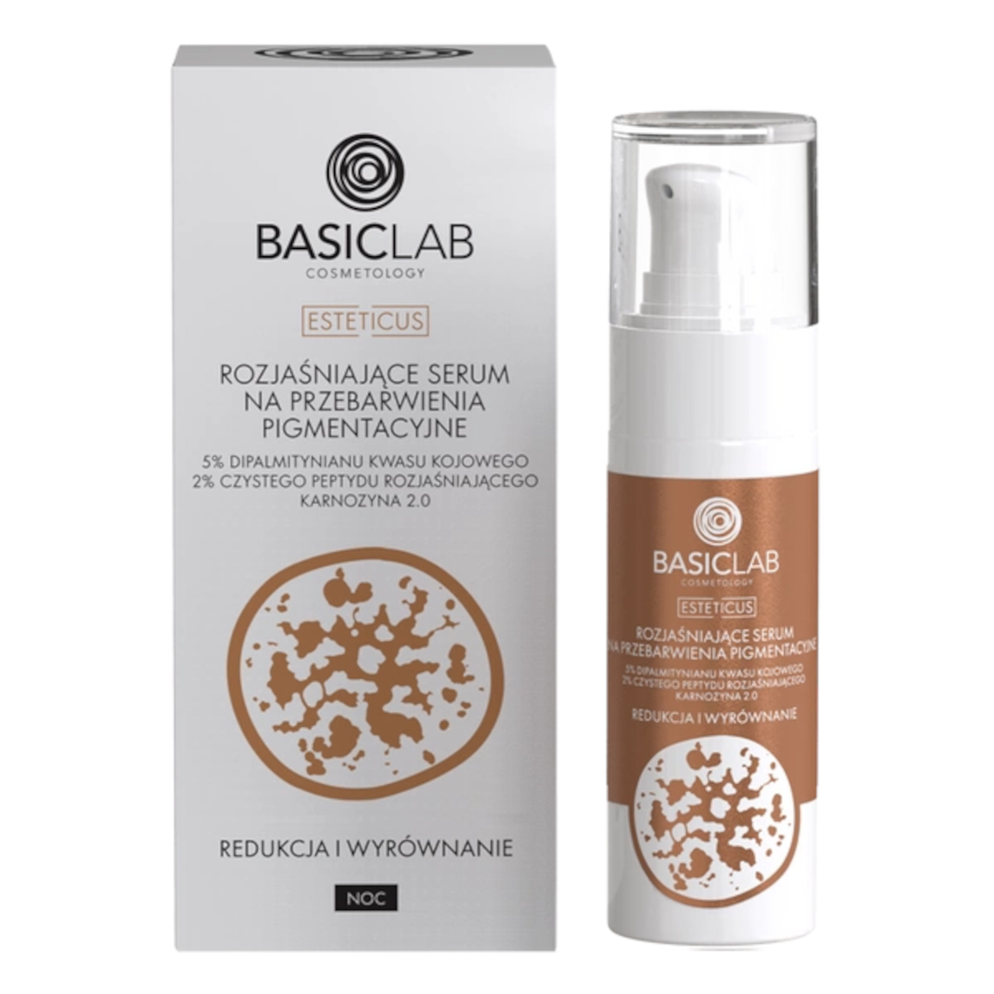 Basiclab, Rozjaśniające serum na przebarwienia pigmentacyjne Redukcja i Wyrówananie, 30 ml