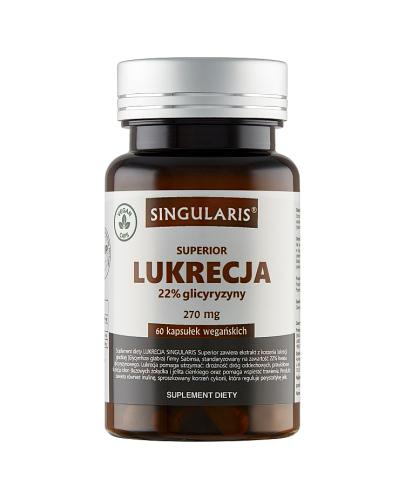 Singularis Superior Lukrecja 22% glicyryzyny 270 mg, 60 kaps., cena, wskazania, składniki zdjęcie