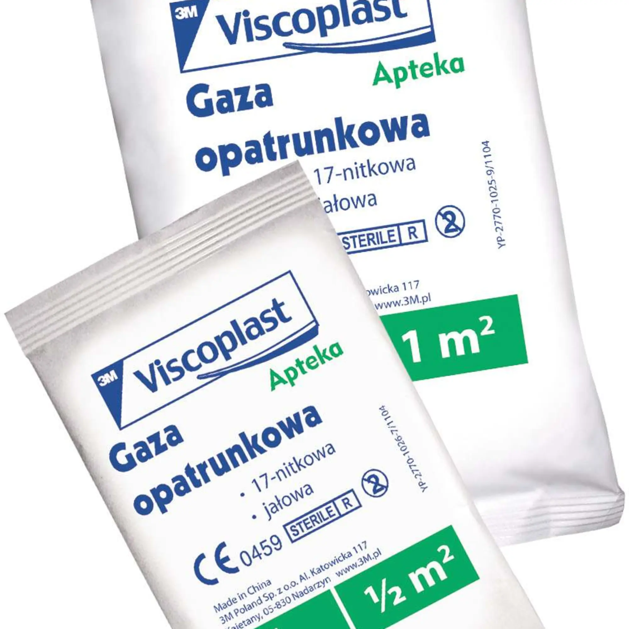 Viscoplast, gaza opatrunkowa jałowa 17 nitek, 1/2m2, 1 sztuka