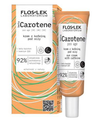 Flos-Lek betaCarotene Krem z kofeiną pod oczy, 30 ml, cena, opinie, właściwości  zdjęcie