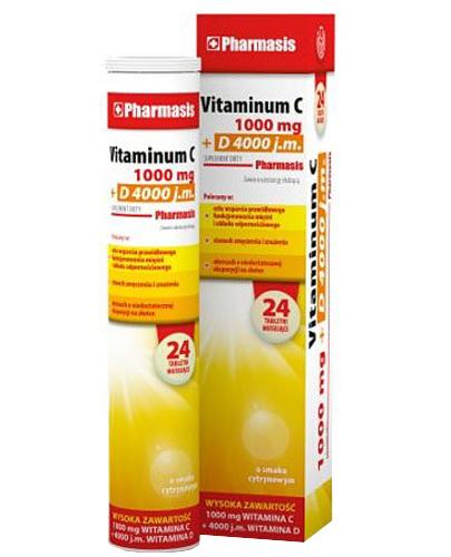PHARMASIS Vitaminum C 1000 mg + D 4000 j.m. - 24 tabl. zdjęcie