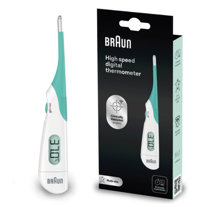 Braun PRT1000 z giętką końcówką Termometr elektroniczny, 1 sztuka