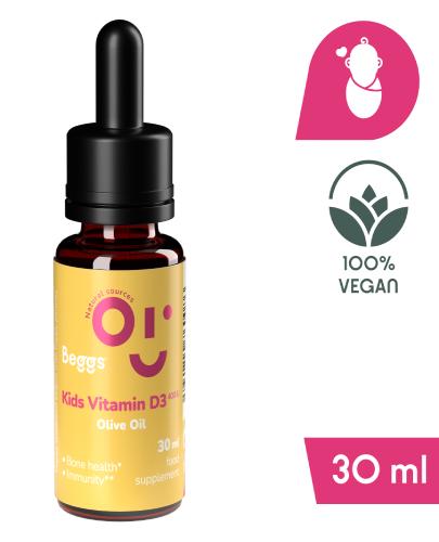 BEGGS Witamina D3 dla dzieci 400 IU, 30 ml zdjęcie