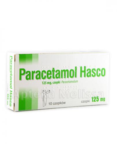 PARACETAMOL HASCO Czopki doodbytnicze 125 mg - 10 szt. zdjęcie