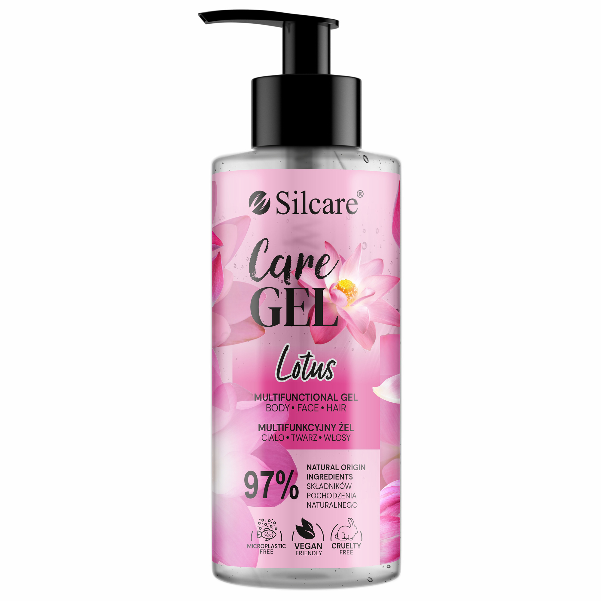 Silcare Care Gel Lotus, multifunkcyjny żel do pielęgnacji twarzy, ciała i włosów, 275 ml zdjęcie