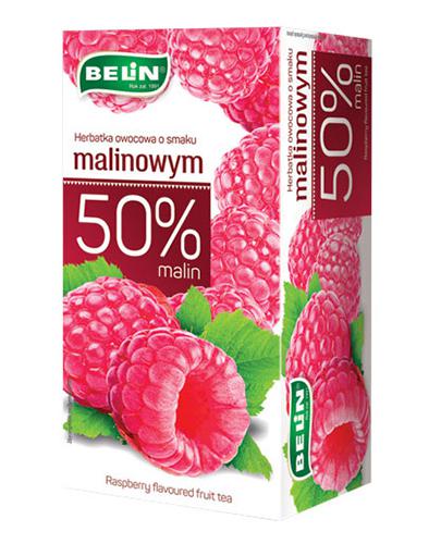 Belin Herbatka owocowa o smaku malinowym, 20 x 2 g, cena, wskazania, właściwości zdjęcie