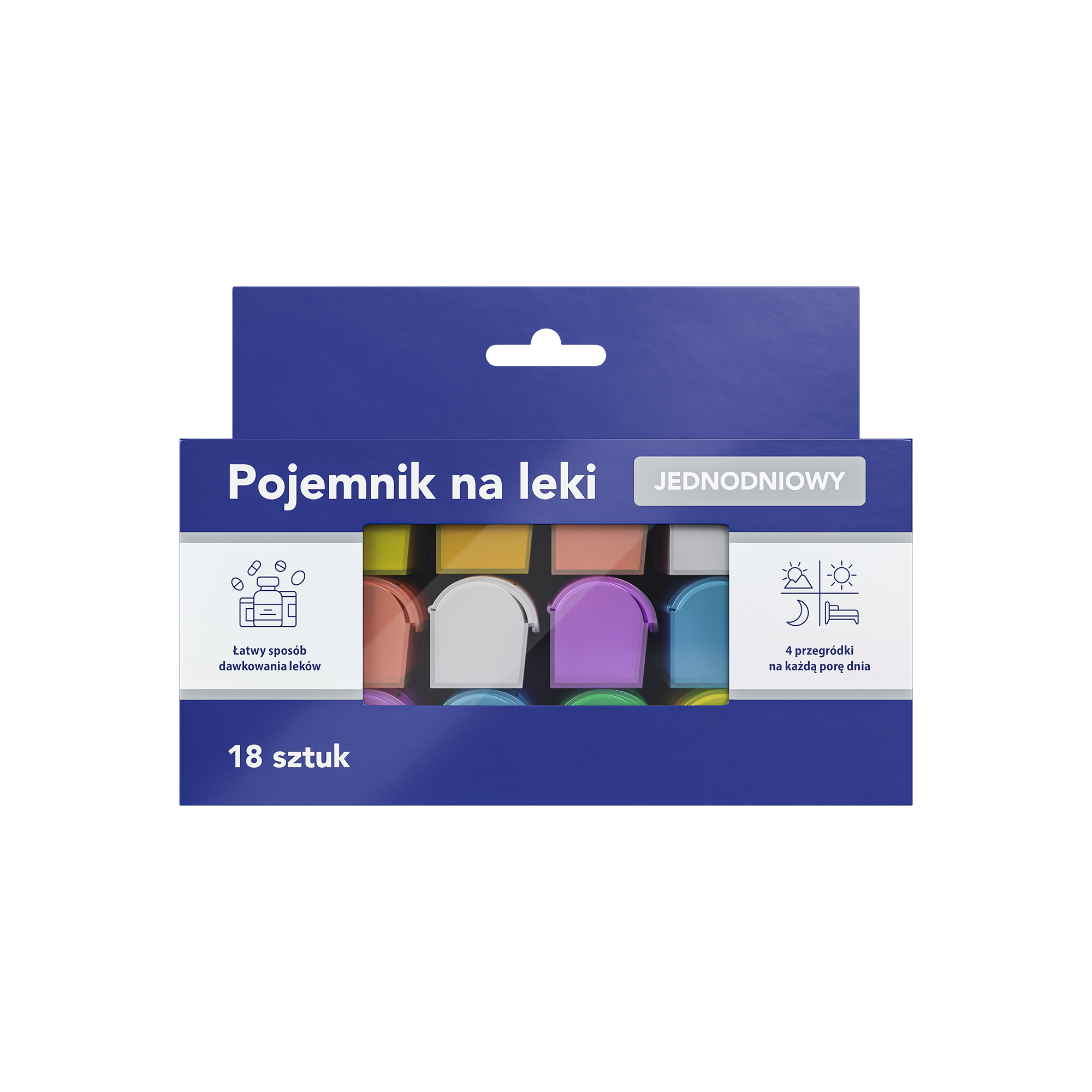 Panawit Pojemnik na leki jednodniowy box, 18 sztuk zdjęcie