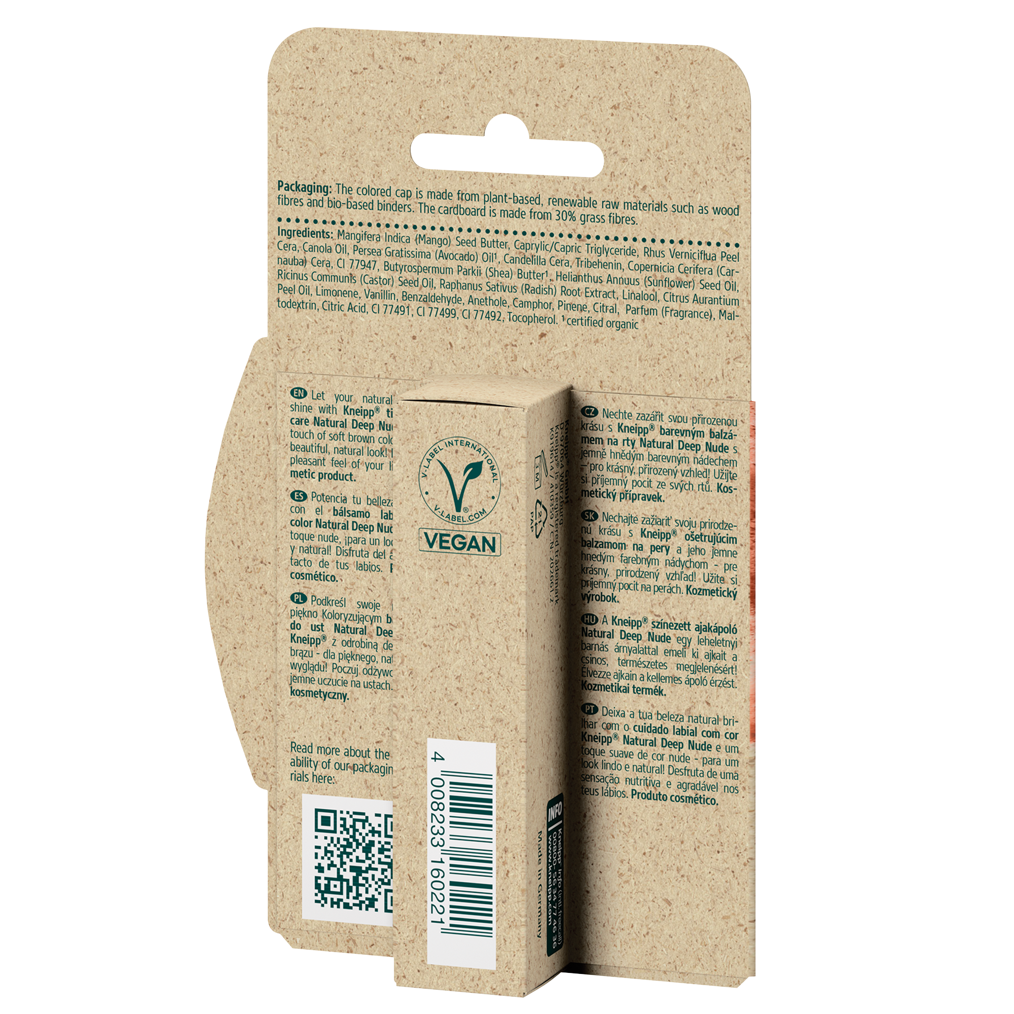 Kneipp Natural Care&Color Balsam koloryzujący do ust Natural Dark Nude, 3,5 g, cena, opinie, skład