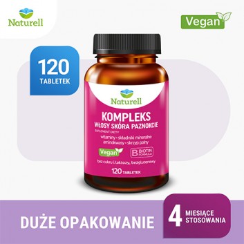 Naturell Kompleks Włosy Skóra Paznokcie 120 tabletek