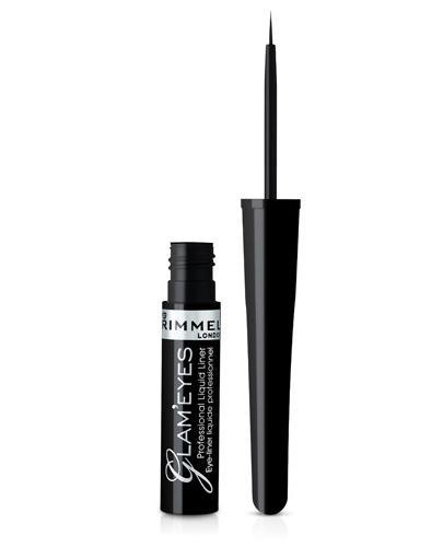 Rimmel Glam Eyes Professional Liquid Liner eyeliner 001 Black Glamour - 3,5 ml - cena, opinie, właściwości zdjęcie