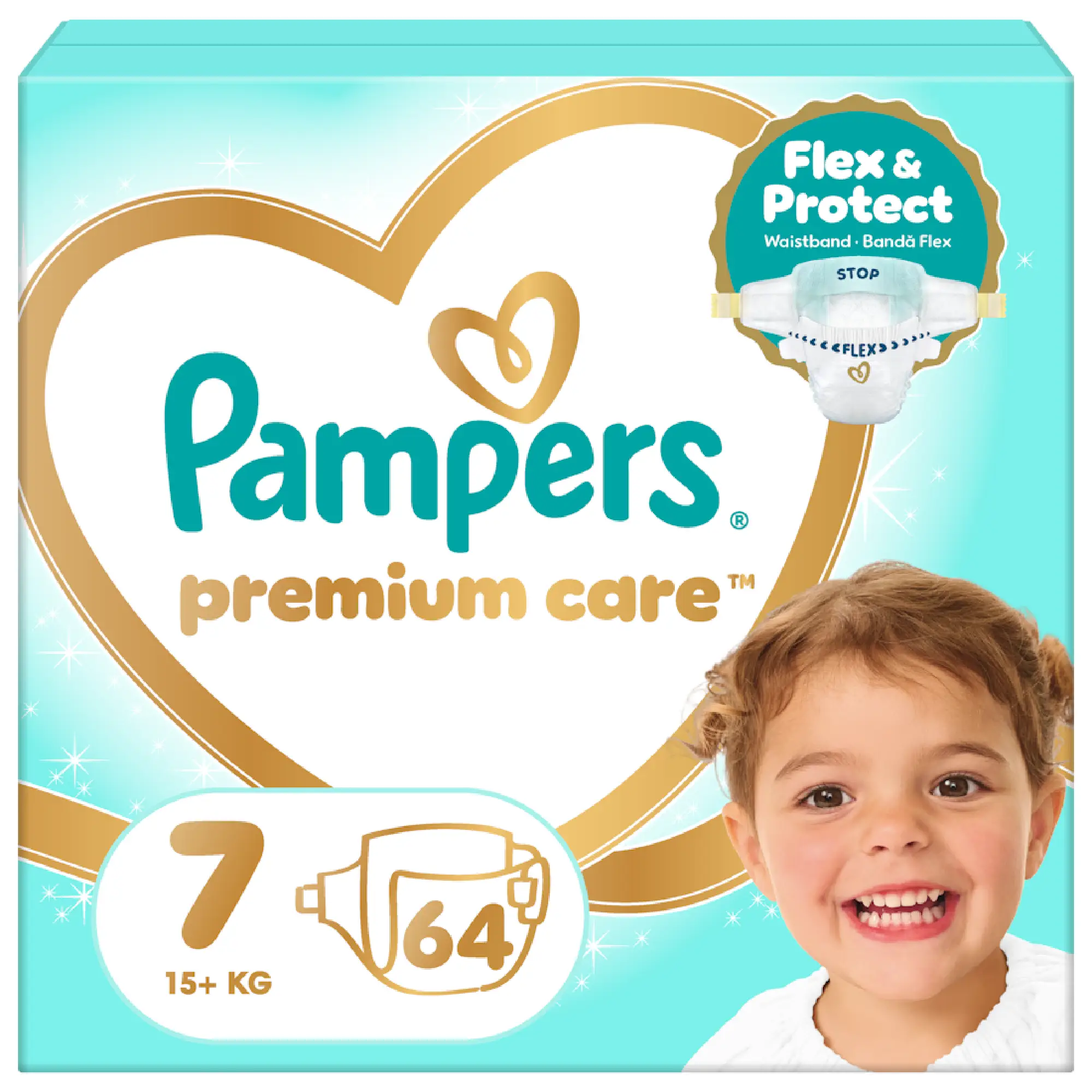 Pampers Premium Care pieluszki rozmiar 7, 15 kg+, 64 sztuki zdjęcie