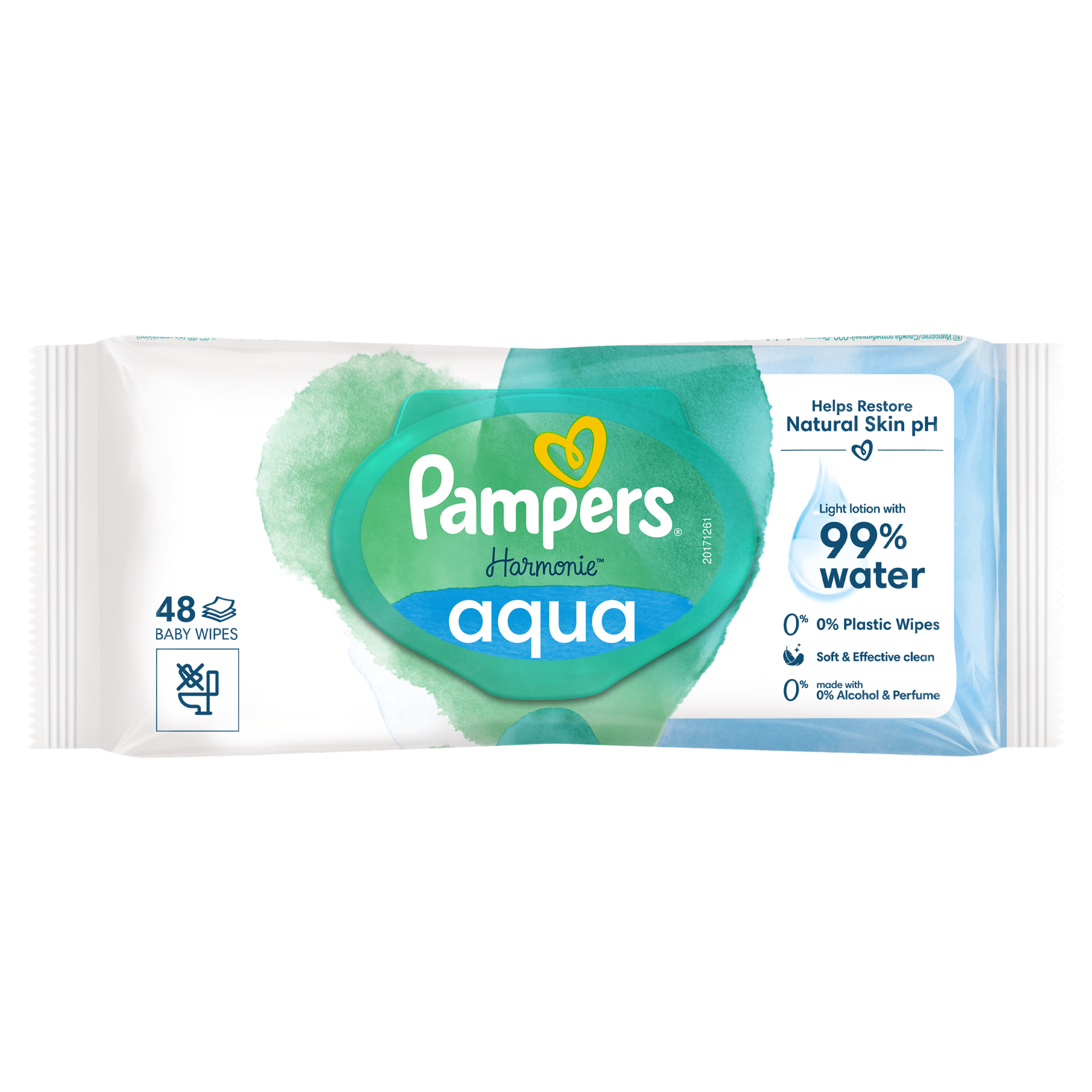 Pampers Harmonie Aqua Chusteczki nawilżane, 48 sztuk zdjęcie