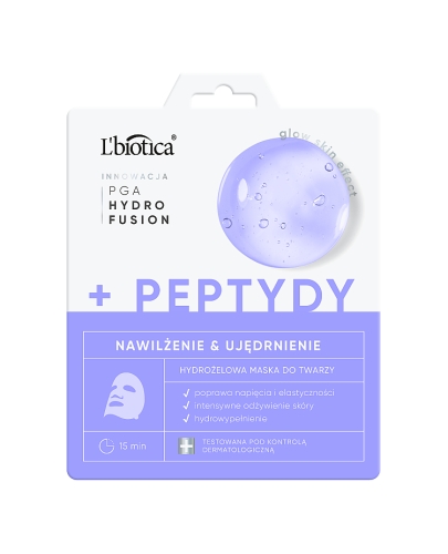 L'Biotica Phf + Peptydy, Maska do twarzy nawilżenie i ujędrnienie hydrożelowa, 1 szt zdjęcie