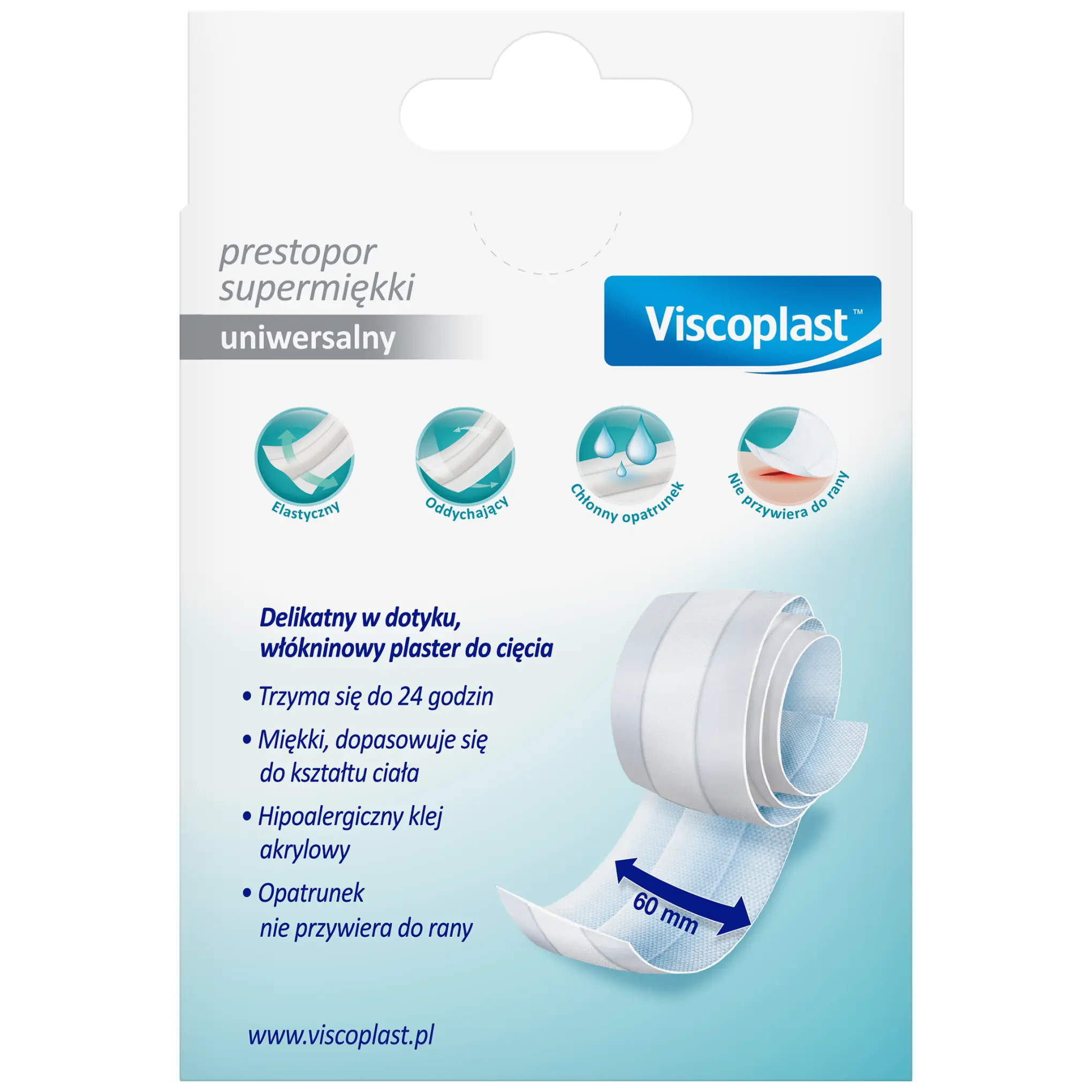 Viscoplast Prestopor supermiękki uniwersalny 1 m x 6 cm 1 sztuka