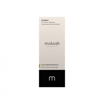 MOKOSH Szampon do włosów matowych, o przesuszonych końcówkach, Zielona herbata z bergamotką, 200 ml