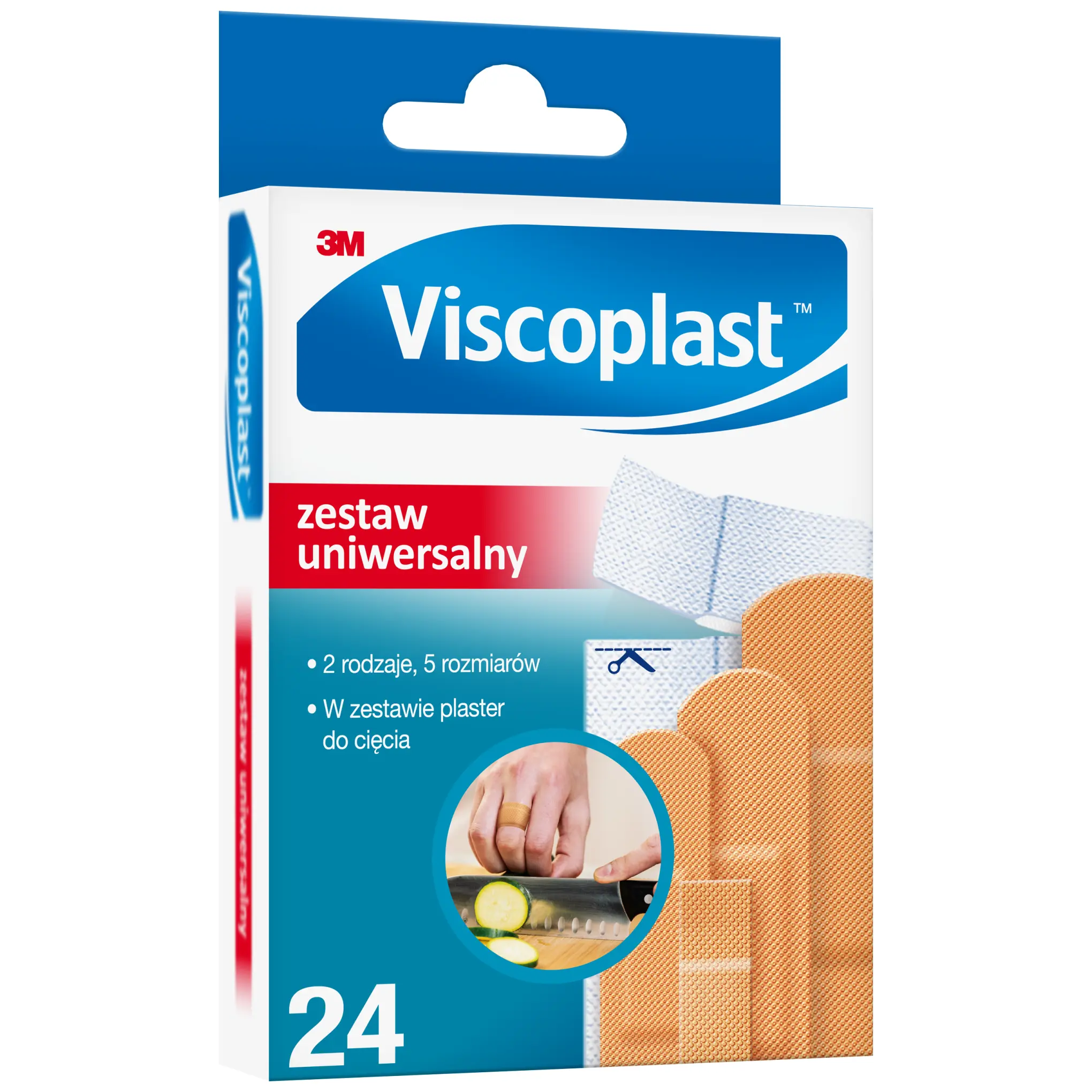 Viscoplast zestaw plastrów uniwersalny 24 sztuk
