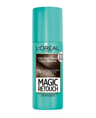 L'Oreal Magic Retouch Spray do błyskawicznego retuszu odrostów chłodny brąz, 75 ml, cena, opinie, skład zdjęcie