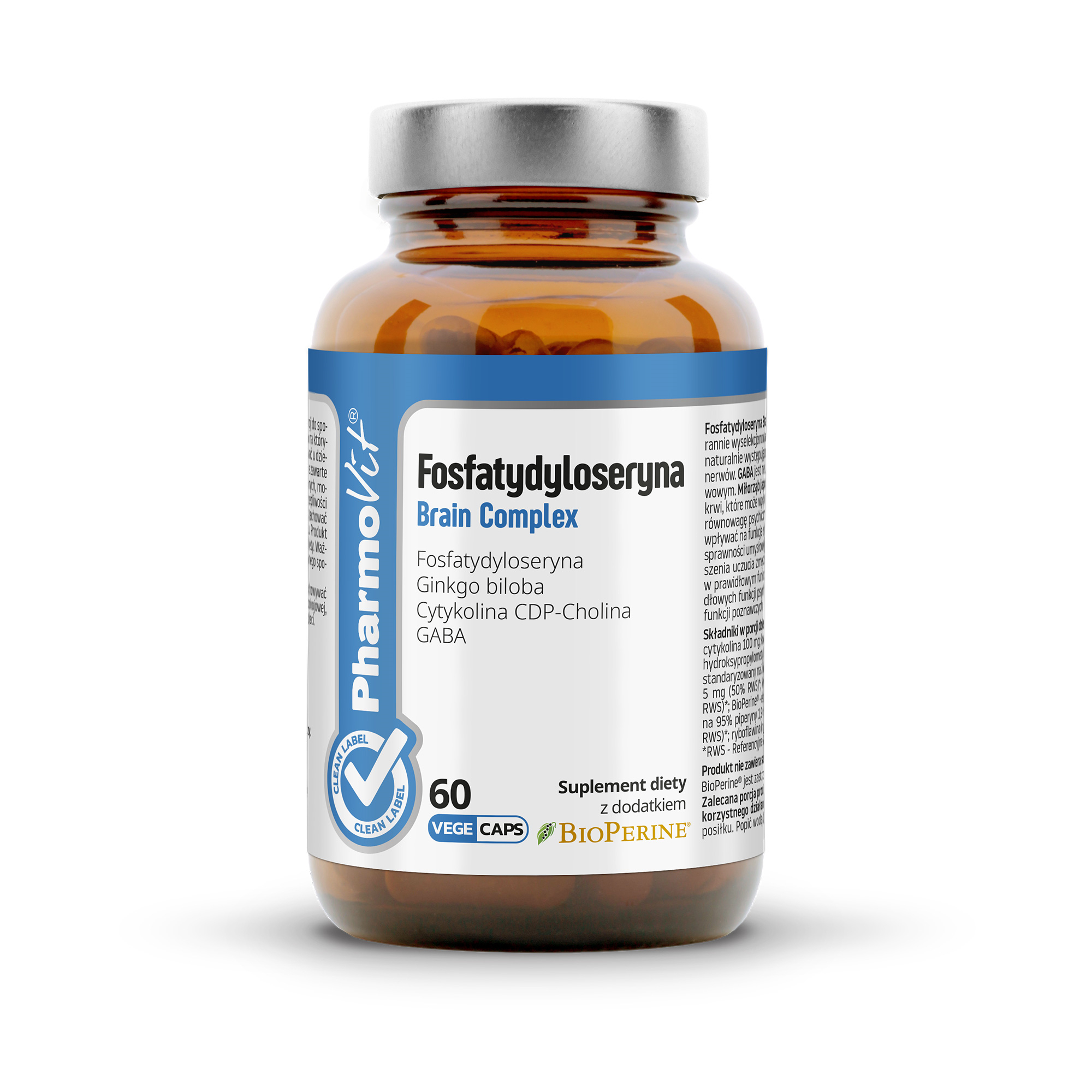 Pharmovit Fosfatydyloseryna Brain Complex, kapsułki, 60 sztuk zdjęcie
