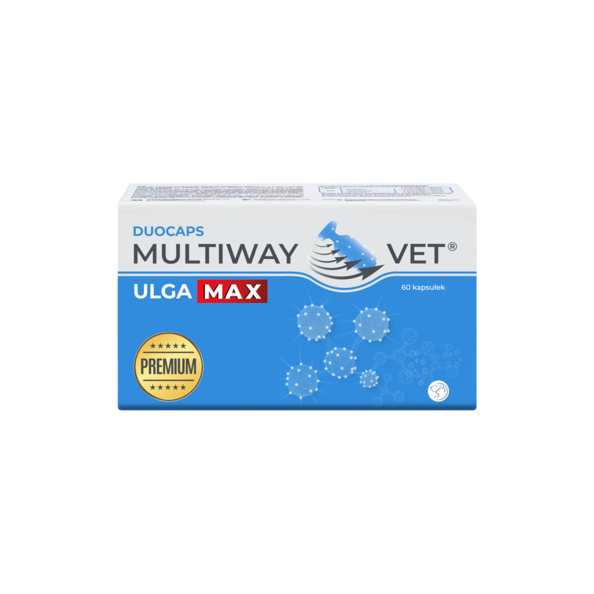 Multiway Vet Duocaps Ulga Max, łagodzi stres i dyskomfort dla psa i kota, 60 kapsułek twist-off zdjęcie