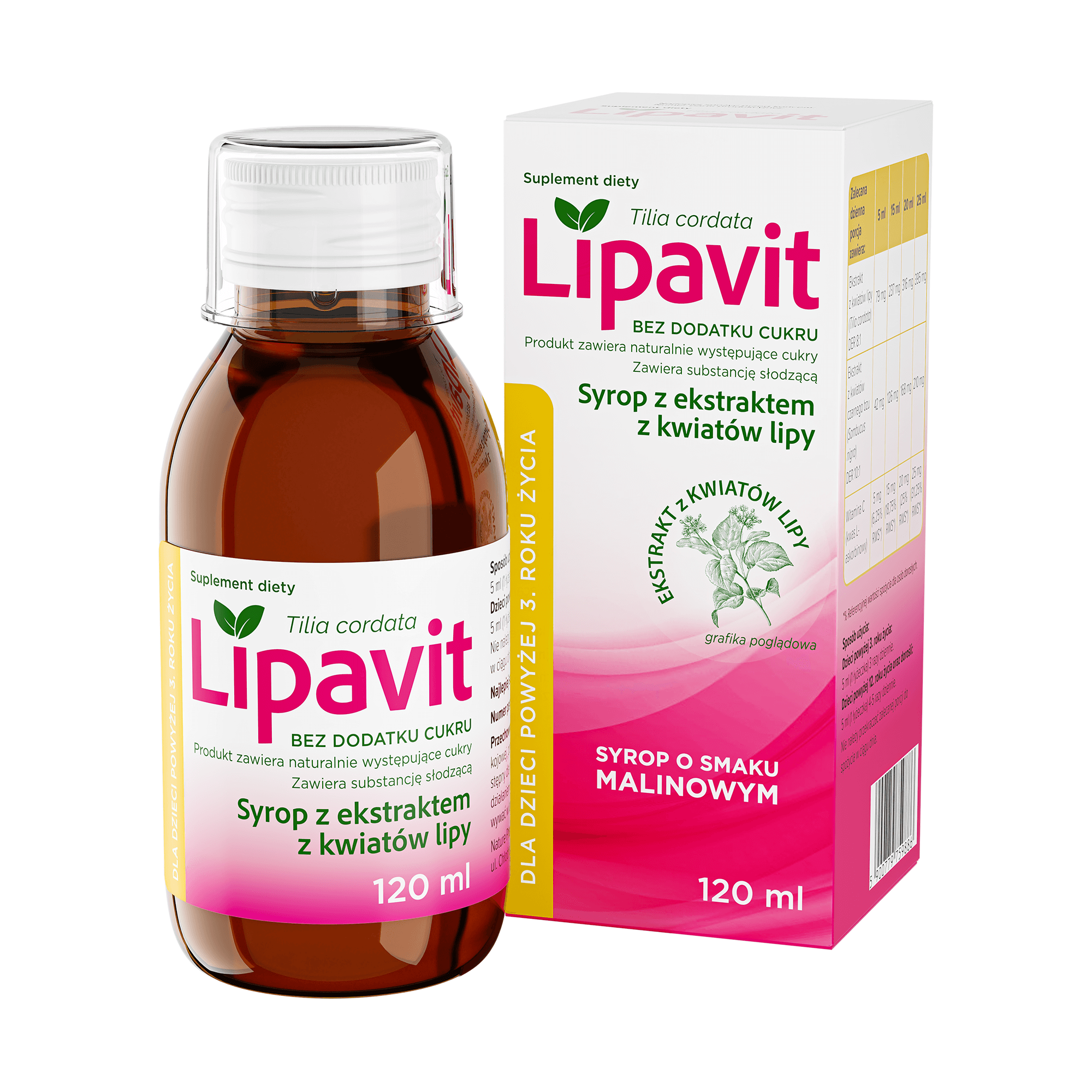 Lipavit syrop z ekstraktem z kwiatów lipy, 120 ml