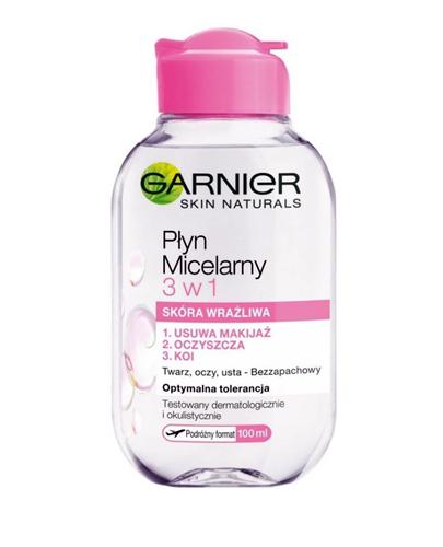 Garnier Skin Naturals Płyn micelarny 3w1 - 100 ml - Cera wrażliwa - cena, opinie, właściwości  zdjęcie