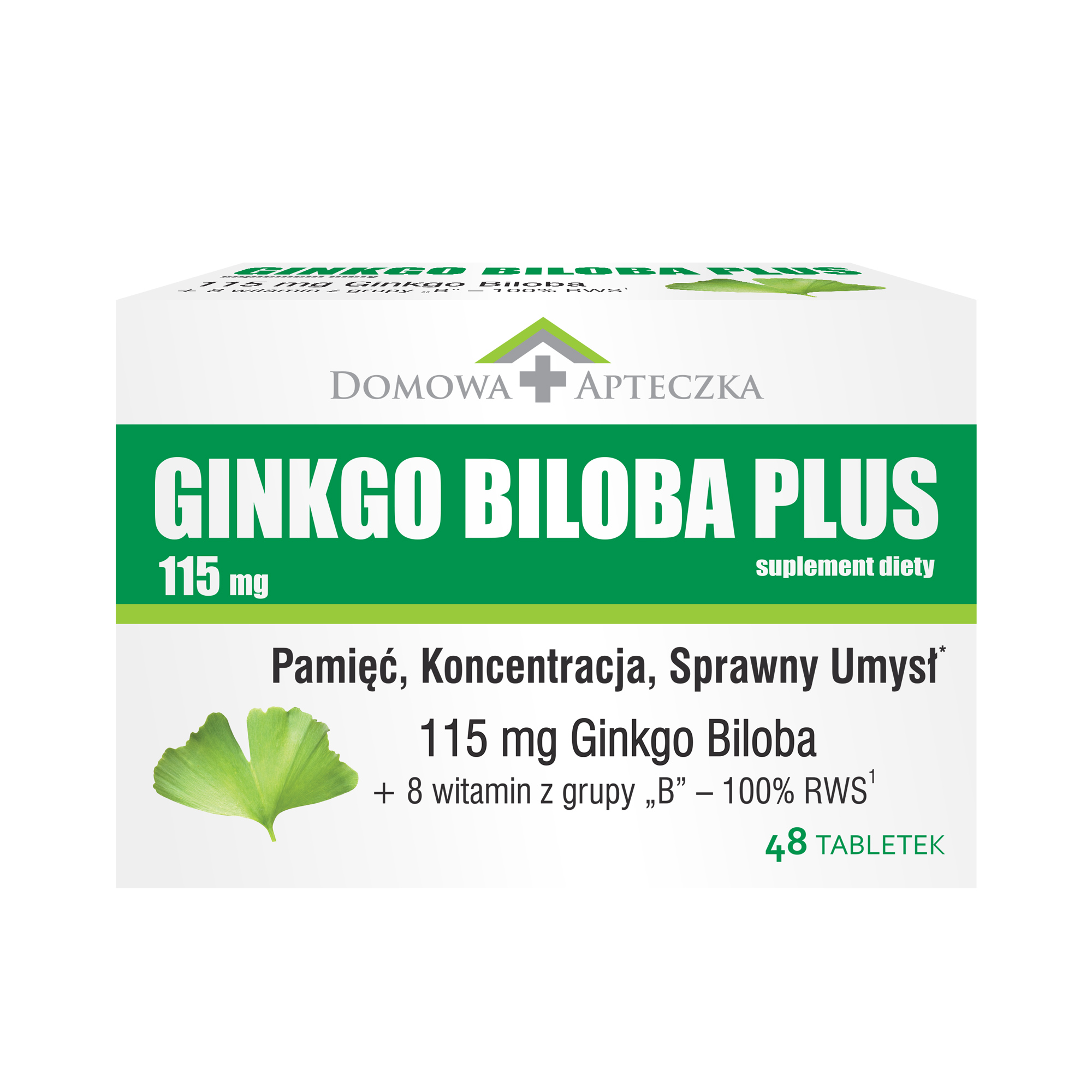 Domowa Apteczka Ginkgo Biloba Plus 48 tabletek zdjęcie