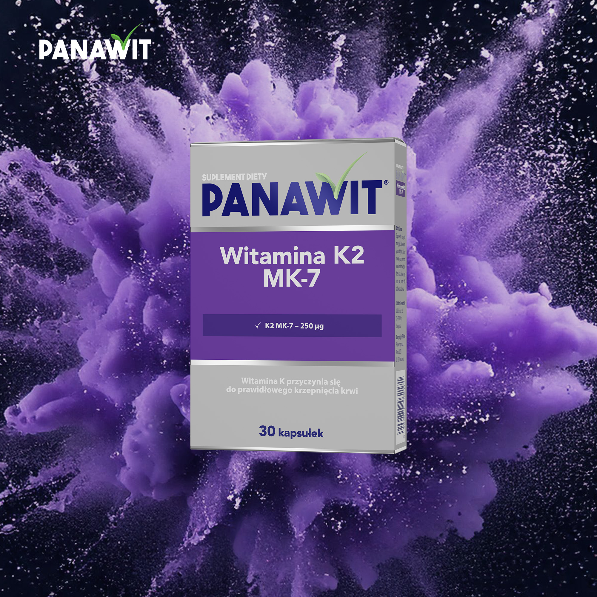 Panawit Witamina K2 MK-7, kapsułki, 30 sztuk