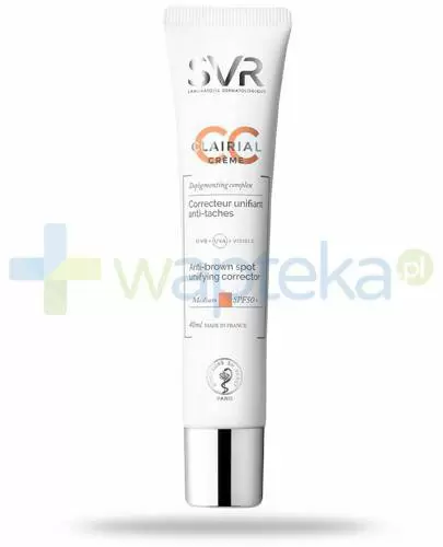 SVR Clairial CC Creme SPF50+ Medium korektor kryjący przebarwienia i wyrównujący koloryt 40 ml zdjęcie