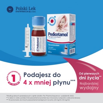 Pedicetamol, 100 mg/ml, roztwór doustny, 60 ml