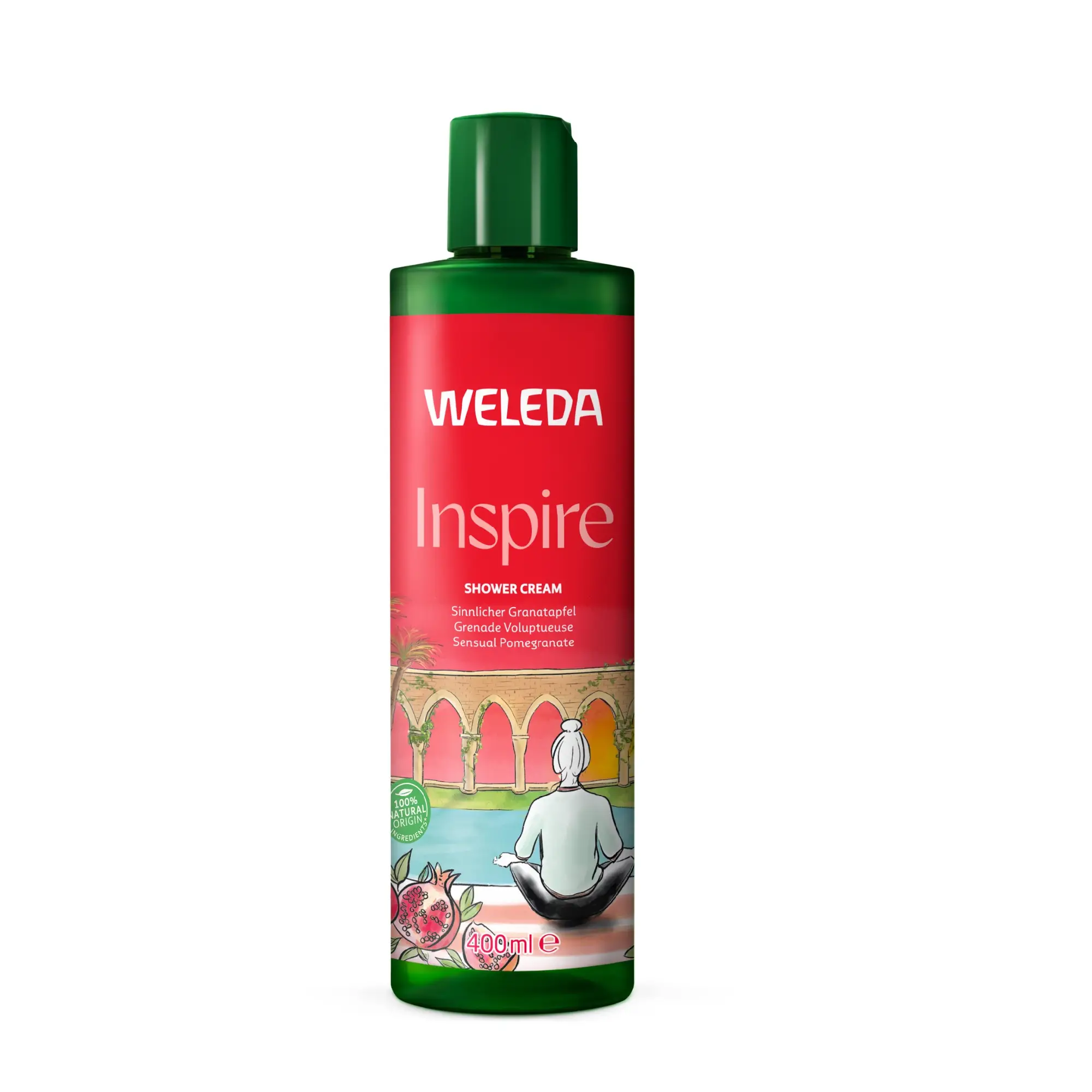 Weleda Inspire, kremowy płyn pod prysznic z granatem, 400 ml zdjęcie
