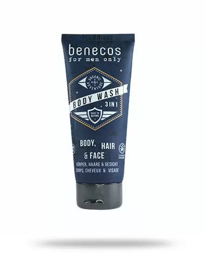 Benecos For Men Only 3 w 1 Naturalny odświeżający żel do mycia ciała, twarzy i włosów - 200 ml - cena, opinie, właściwości zdjęcie