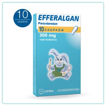 EFFERALGAN 300 mg - 10 czop. - cena, opinie, właściwości