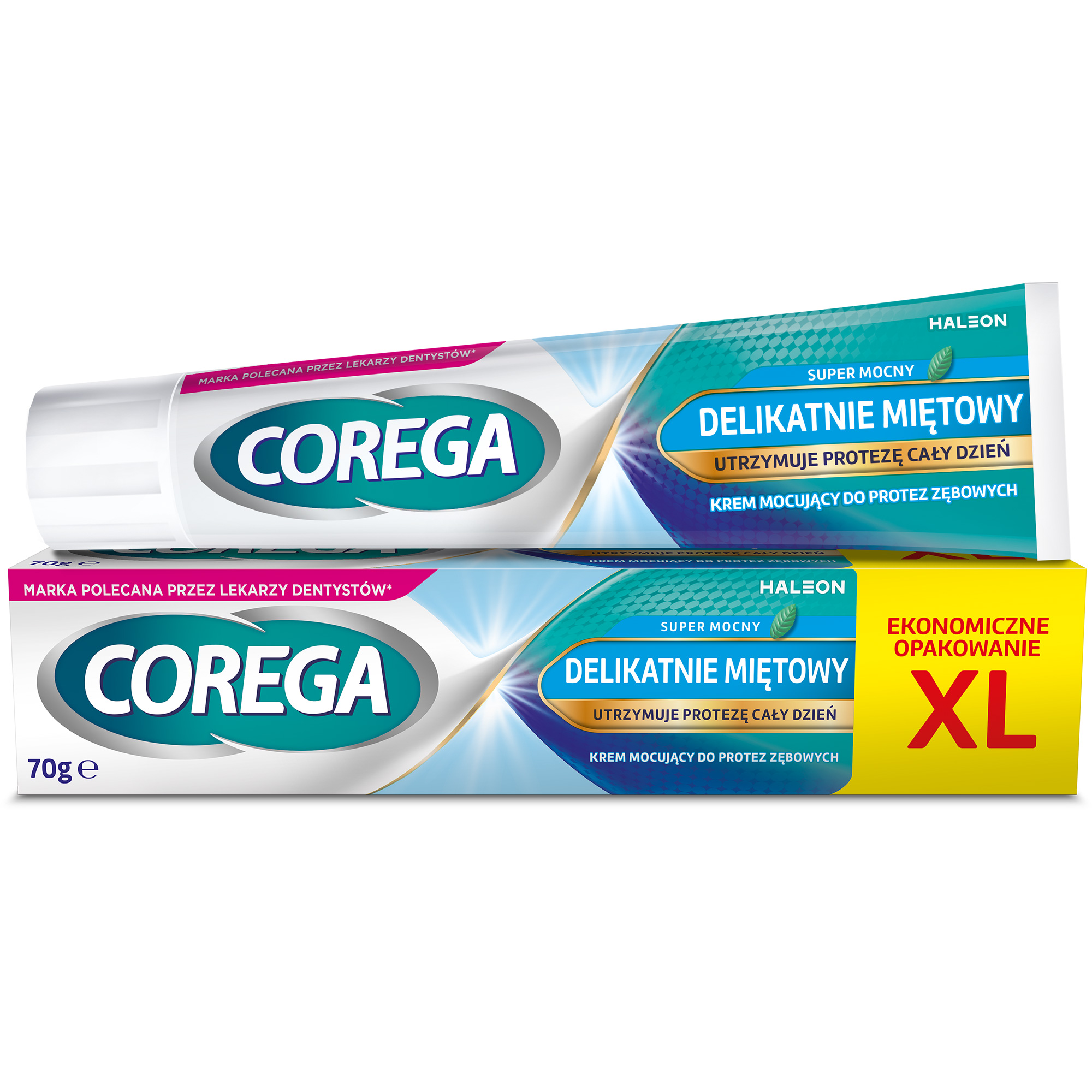 Corega Super Mocny, Delikatnie Miętowy, krem mocujący do protez zębowych, 70 g zdjęcie