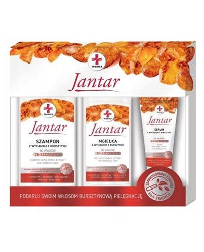 Farmona Jantar Medica do włosów zniszczonych z wyciągiem z bursztynu szampon 330 ml + mgiełka 200 ml + serum 30 ml [ZESTAW] zdjęcie