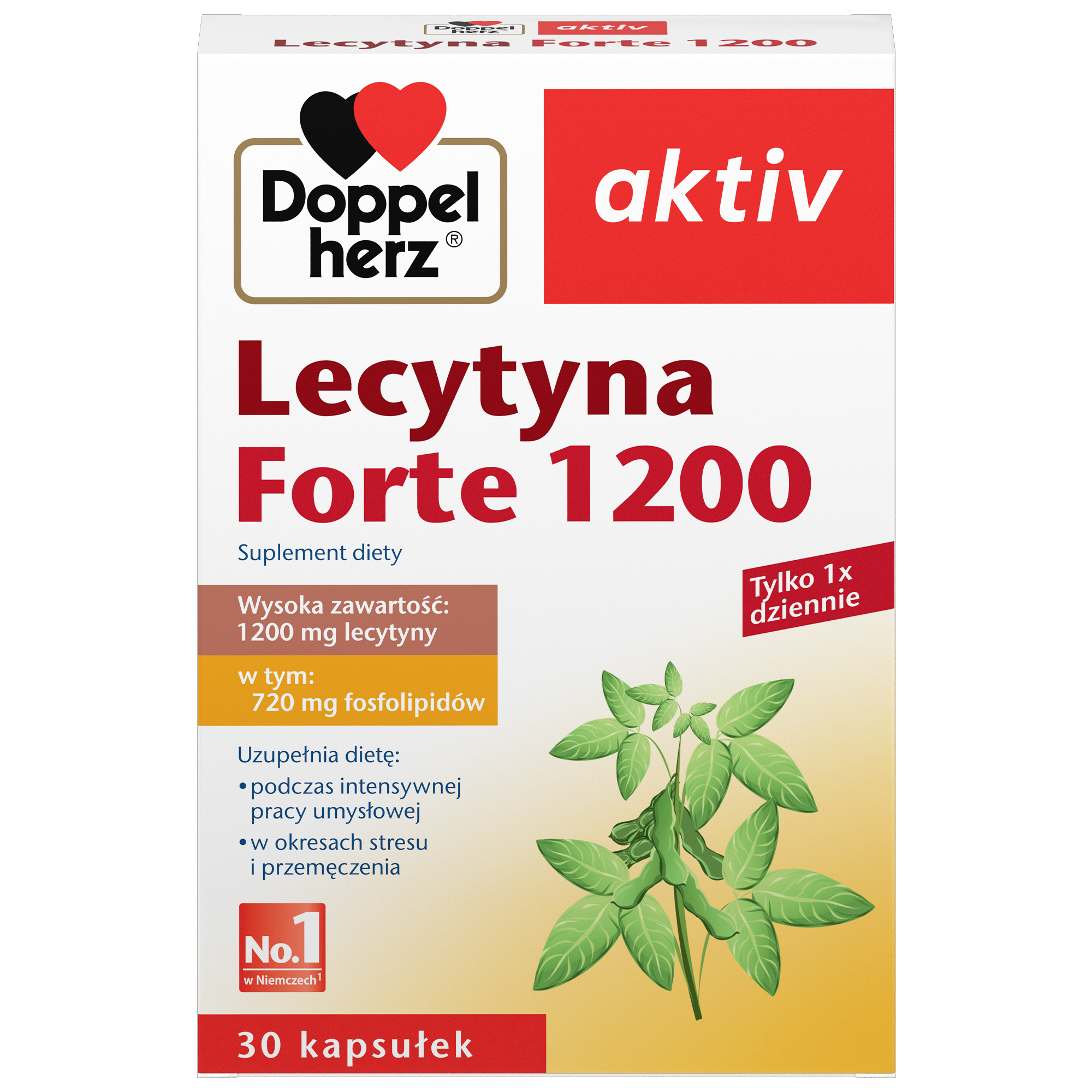 DoppelHerz Aktiv Lecytyna 1200 Forte 30 kapsułek