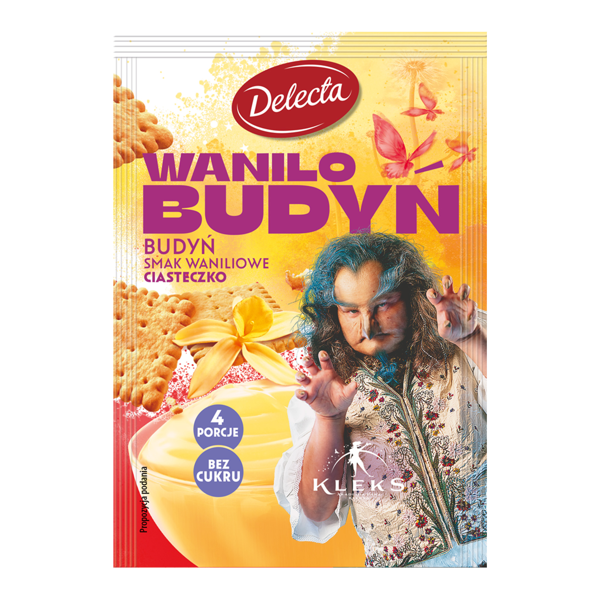 Delecta KLEKS Budyń o smaku waniliowe ciasteczko, 40 g zdjęcie