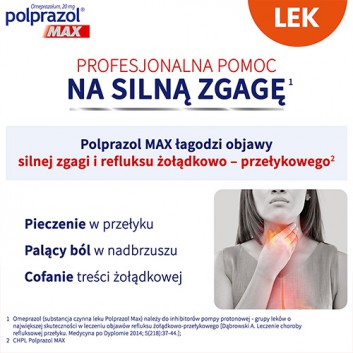 Polprazol Max, 20 mg, kapsułki dojelitowe, twarde, 14 sztuk