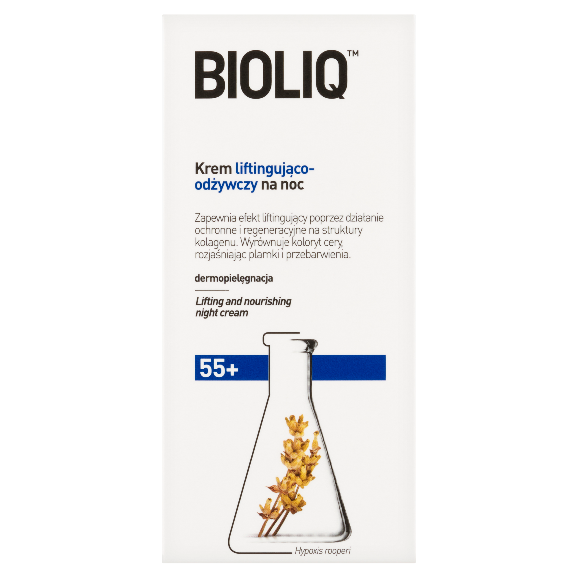 BIOLIQ 55+ Krem intensywnie liftingująco-odżywczy na noc - 50 ml zdjęcie
