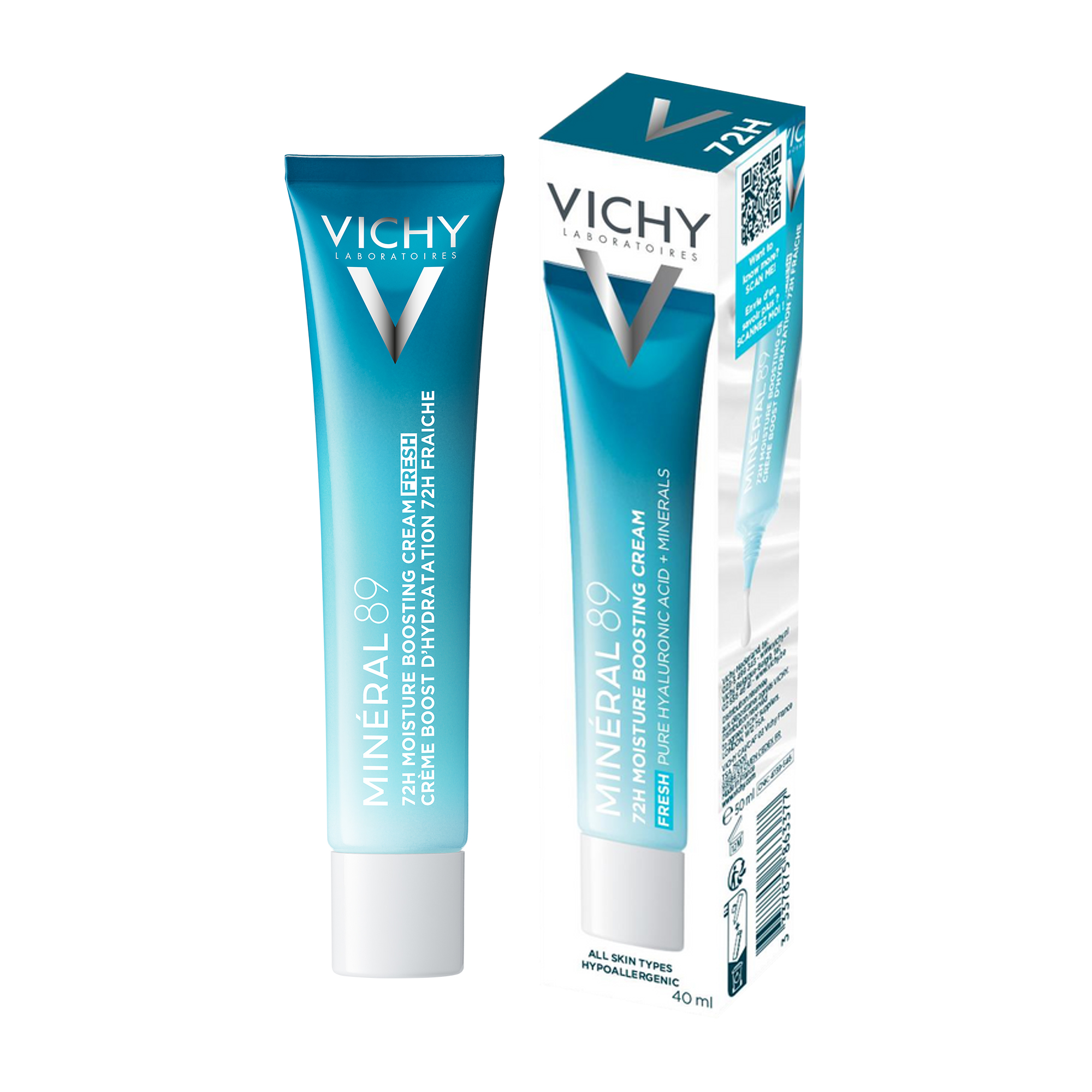 Vichy Mineral 89 Krem intensywnie nawilżający 72H, 40 ml