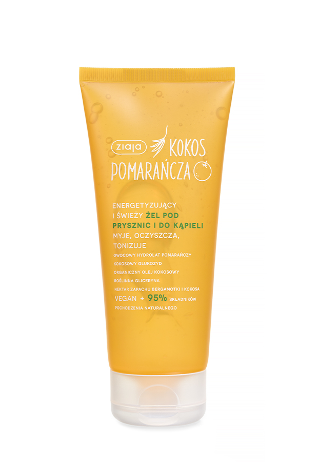 Ziaja Kokos Pomarańcza energetyzujący i świeży żel pod prysznic i do kąpieli 200 ml zdjęcie