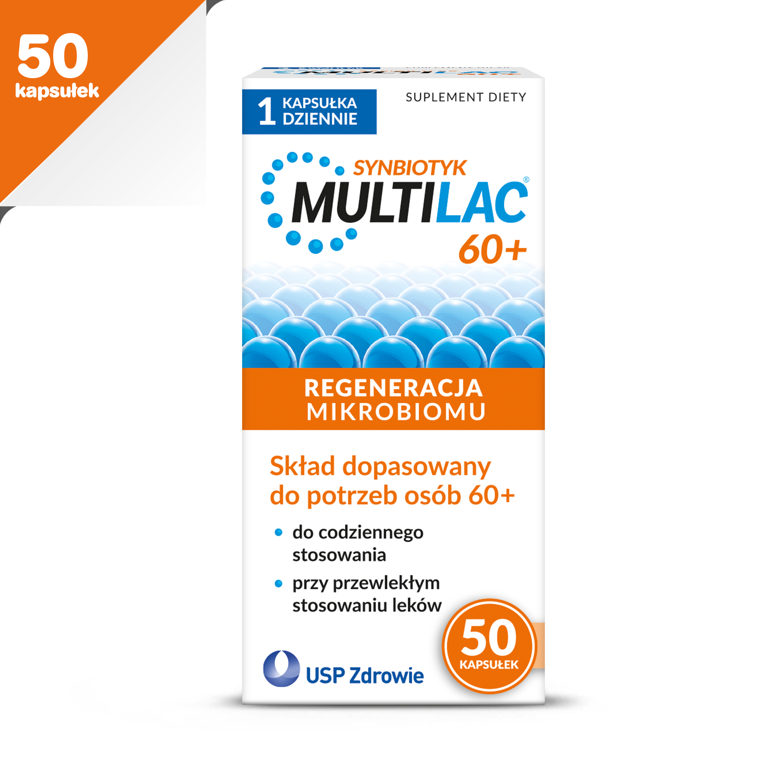 Multilac 60+ Synbiotyk, kapsułki, 50 sztuk